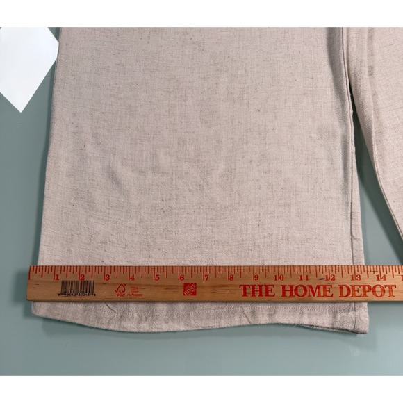 ANRABESS Wide Leg Pants Women's M Linen Blend Beige Cropped Lightweight Pockets - Picture 12 of 14